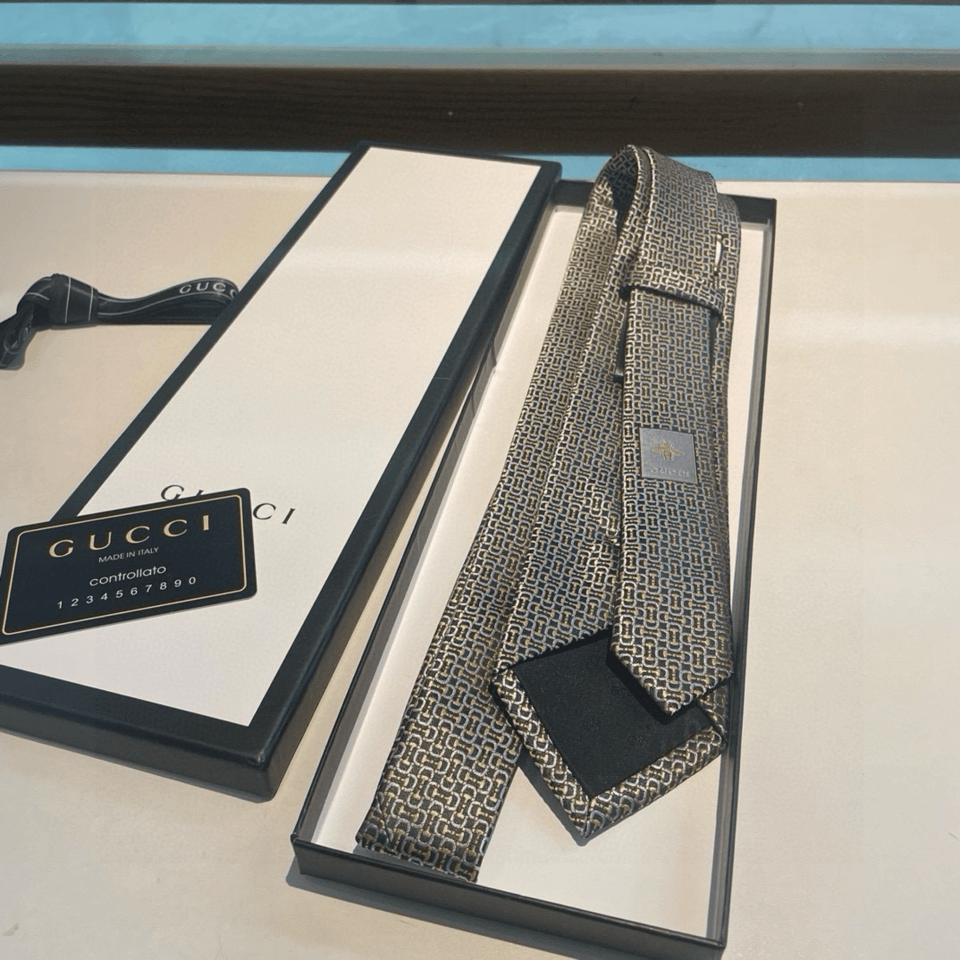 Gucci Interlock Pattern Canvas Tie For Men view 5
