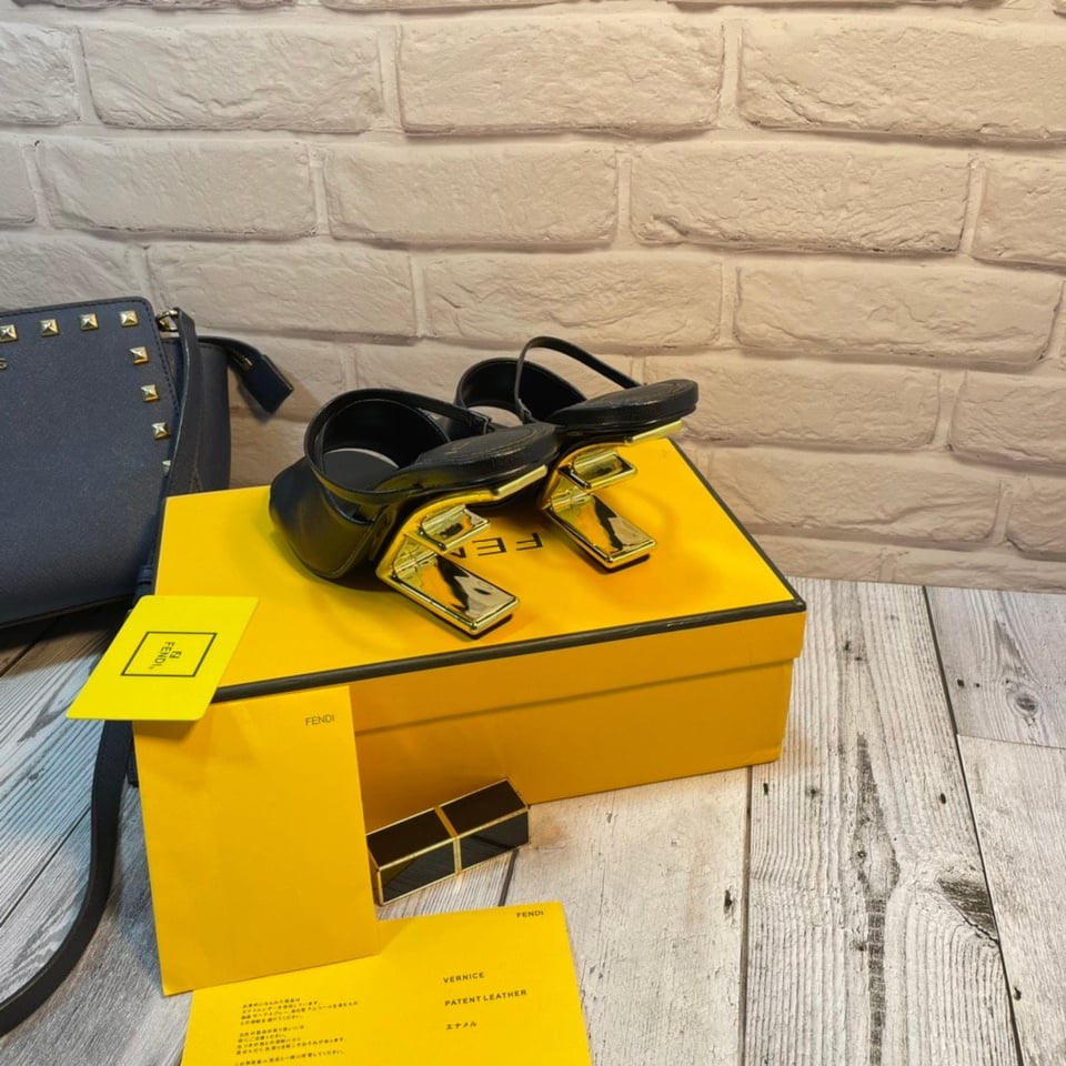 Fendi First Leather High-Heeled Sandals Black 8R8212Na7F0Qa1 view 4