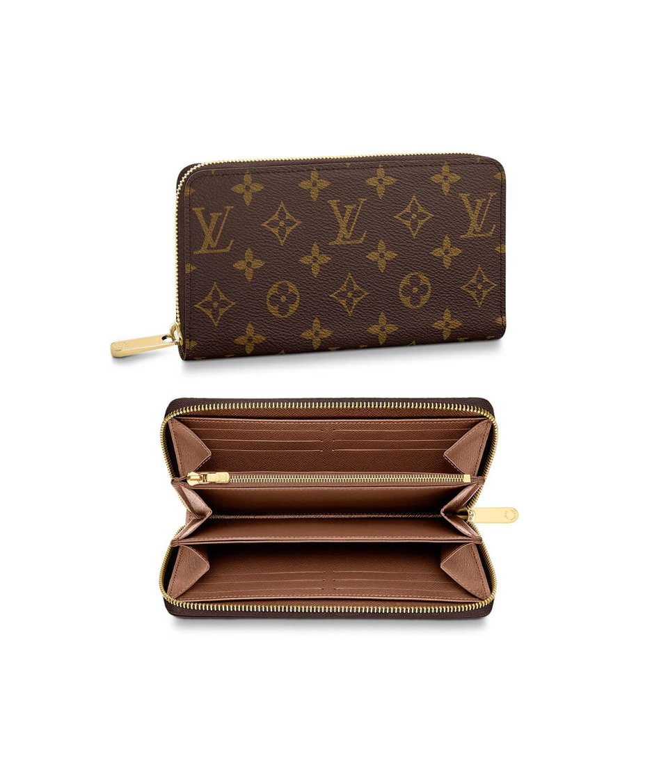 Louis Vuitton Monogram Zippy Wallet Brown