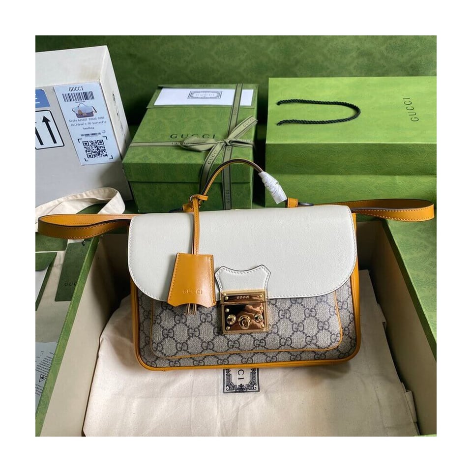 Gucci Padlock Small Shoulder Bag White view 4