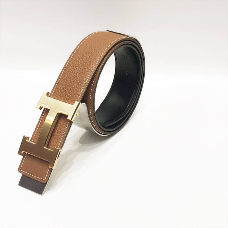 Hermes H Belt Buckle &amp; Reversible Leather Strap 38 mm HB01 view 4