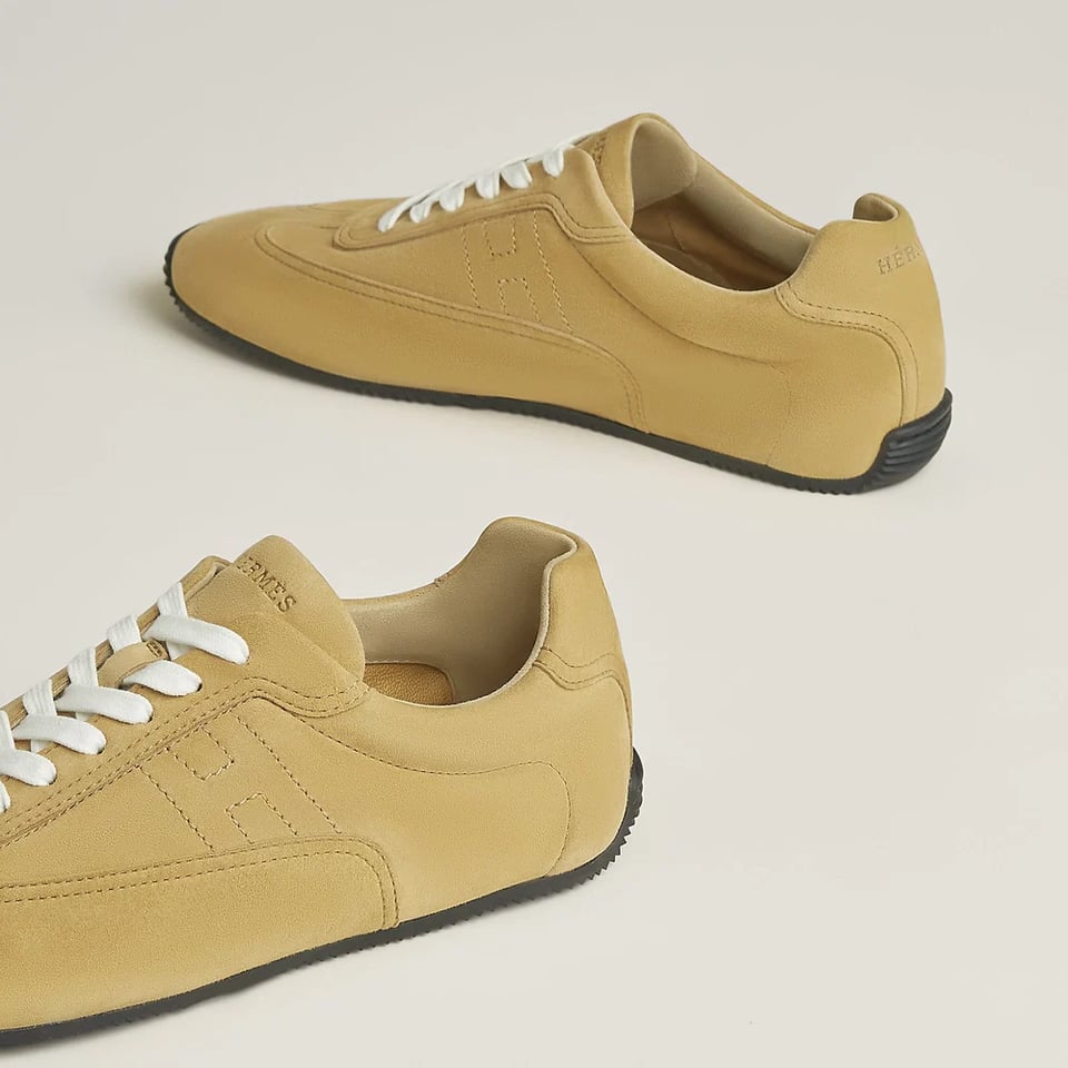 Hermes Master Sneakers Alabaster Beige Color Goatskin H261880ZHVD390 view 3