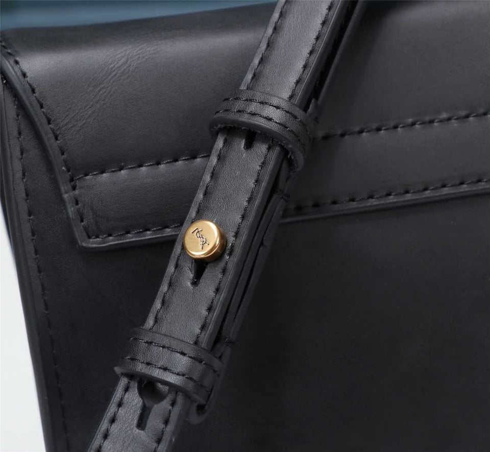 Saint Laurent Kaia Small Satchel In Smooth Vintage Leather Black view 8