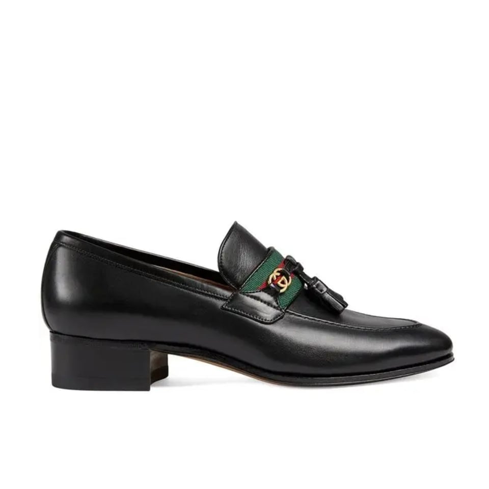 Gucci Unisex Leather Interlocking G Black view 2