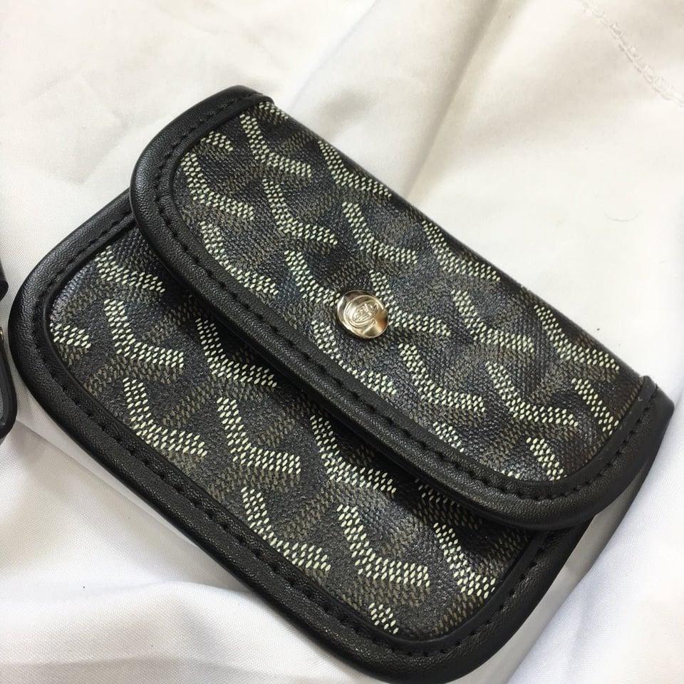 Goyard Anjou Mini Bag 20cm Black Canvas view 10