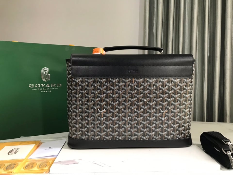 Goyard Citadin Bag 38Cm Black Canvas view 3