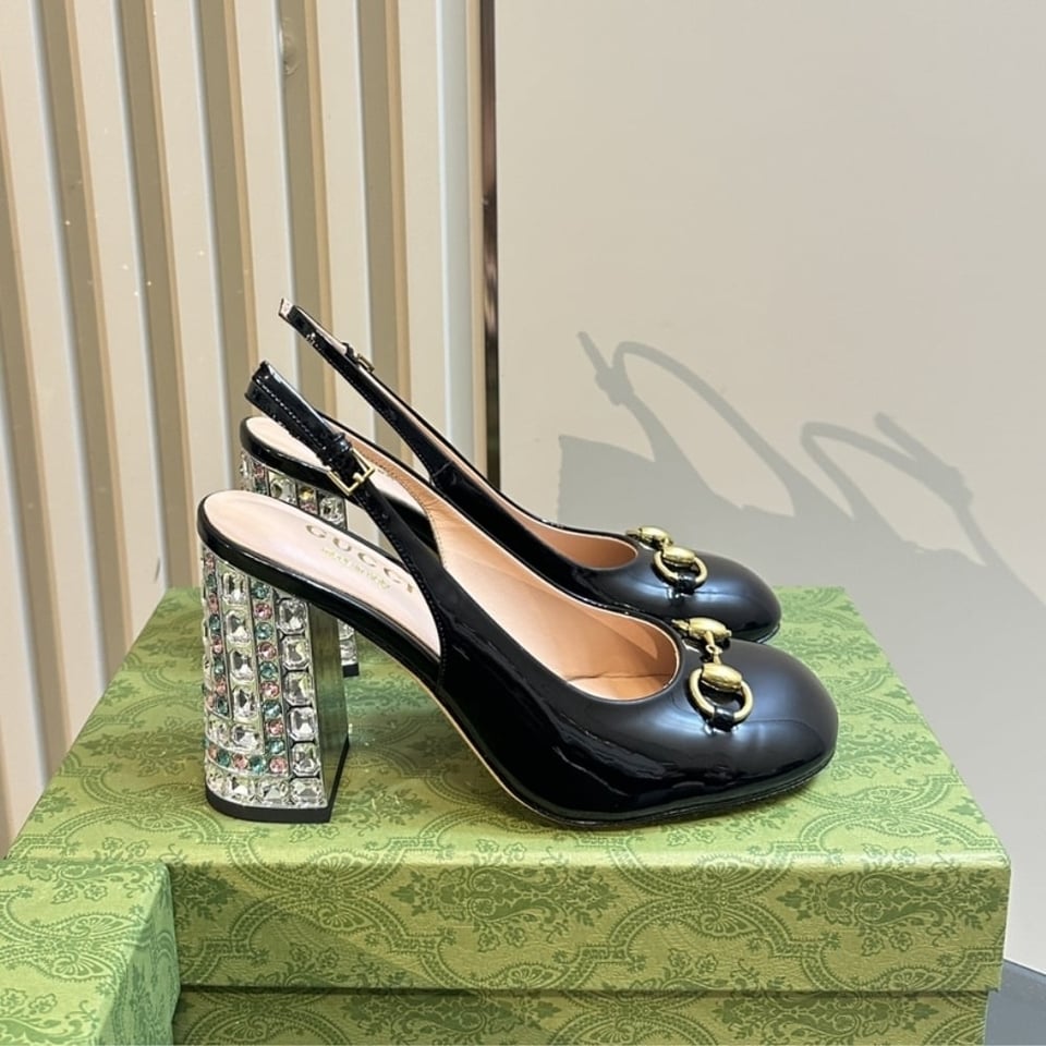 Gucci Women’S Horsebit Pump With Crystals Black ?795984 Bnc00 1000 view 8