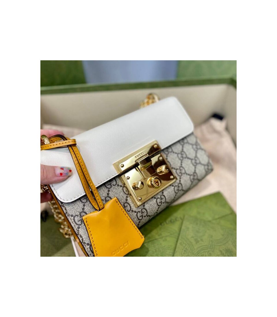 Gucci Padlock Small GG Shoulder Bag White view 12