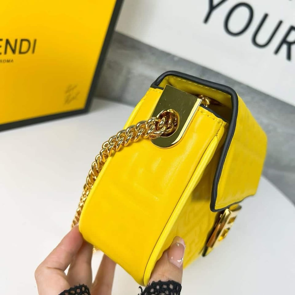 Fendi Bag Nappa Leather Bag Yellow 24Cm/ 9.4in view 9
