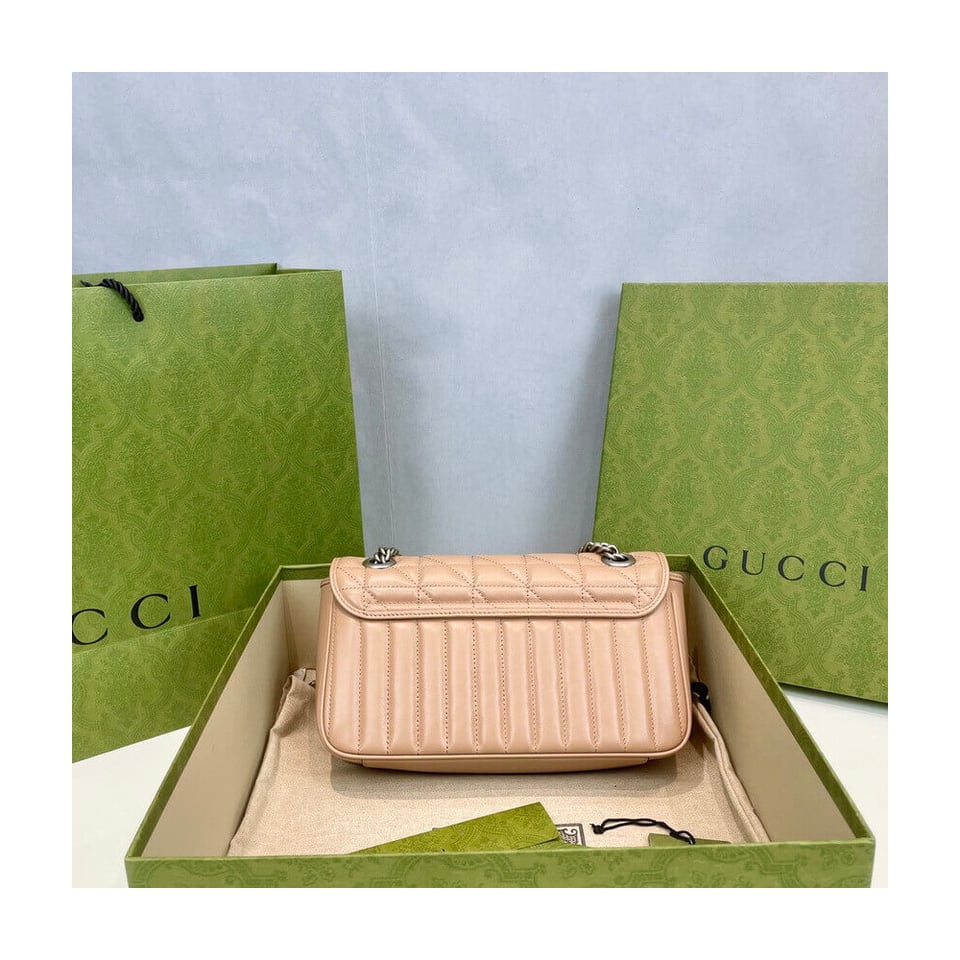 Gucci GG Marmont Small Shoulder Bag Beige view 6
