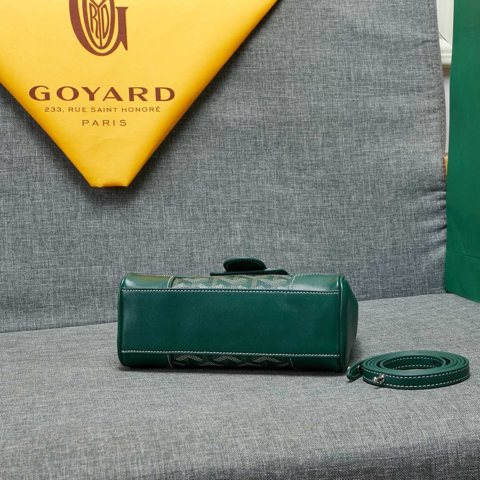 Goyard Saigon Souple Mini Bag Green Canvas 20cm view 6