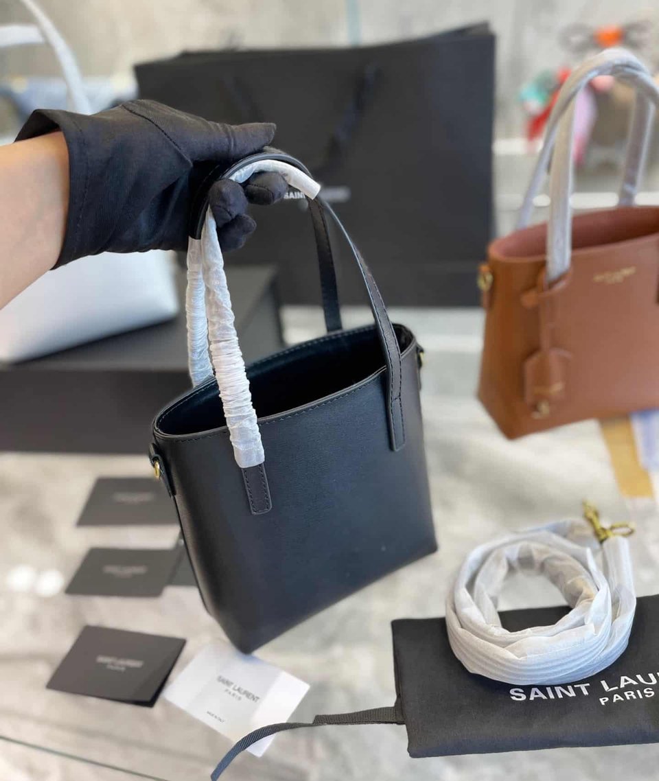 Saint Laurent Shopping Saint Laurent Mini Bag In Box Black 18Cm view 6