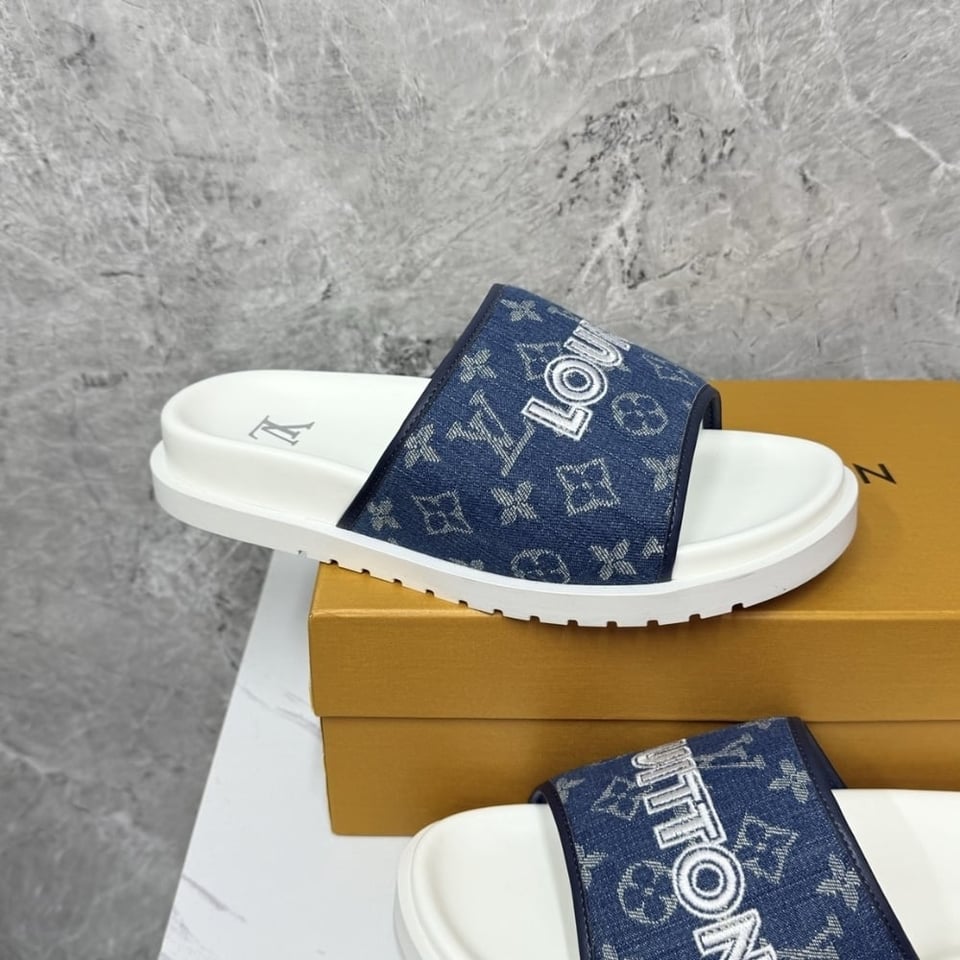 Louis Vuitton Miami Mule Denim Blue view 6
