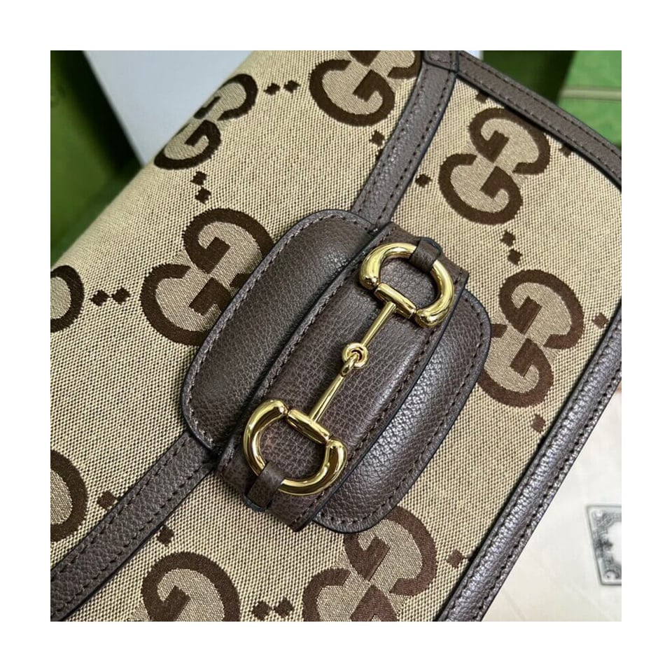 Gucci Horsebit 1955 Shoulder Bag with Jumbo GG view 6
