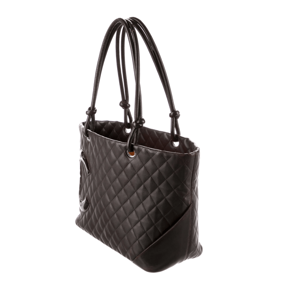 Chanel Calfskin Quilted Large Cambon Tote Brown 41Cm/16in view 5