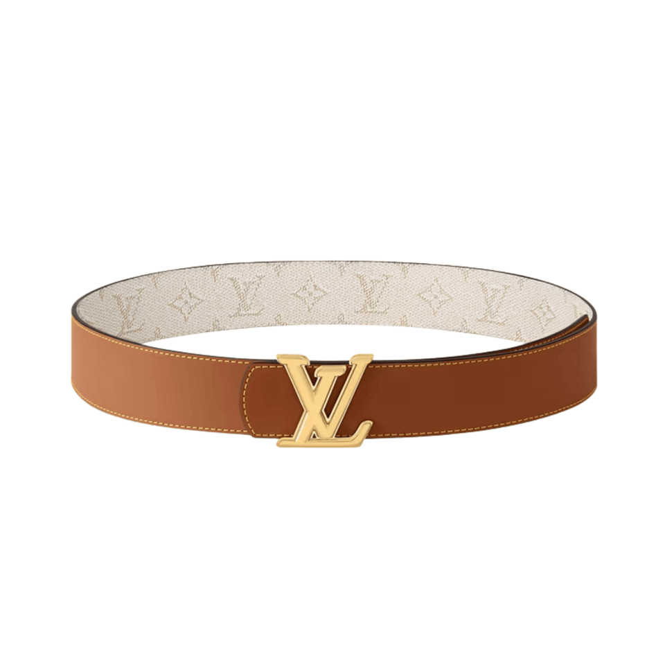 Louis Vuitton LV Beige Gold Dimension 40mm Reversible Men Belt M4154Q view 4