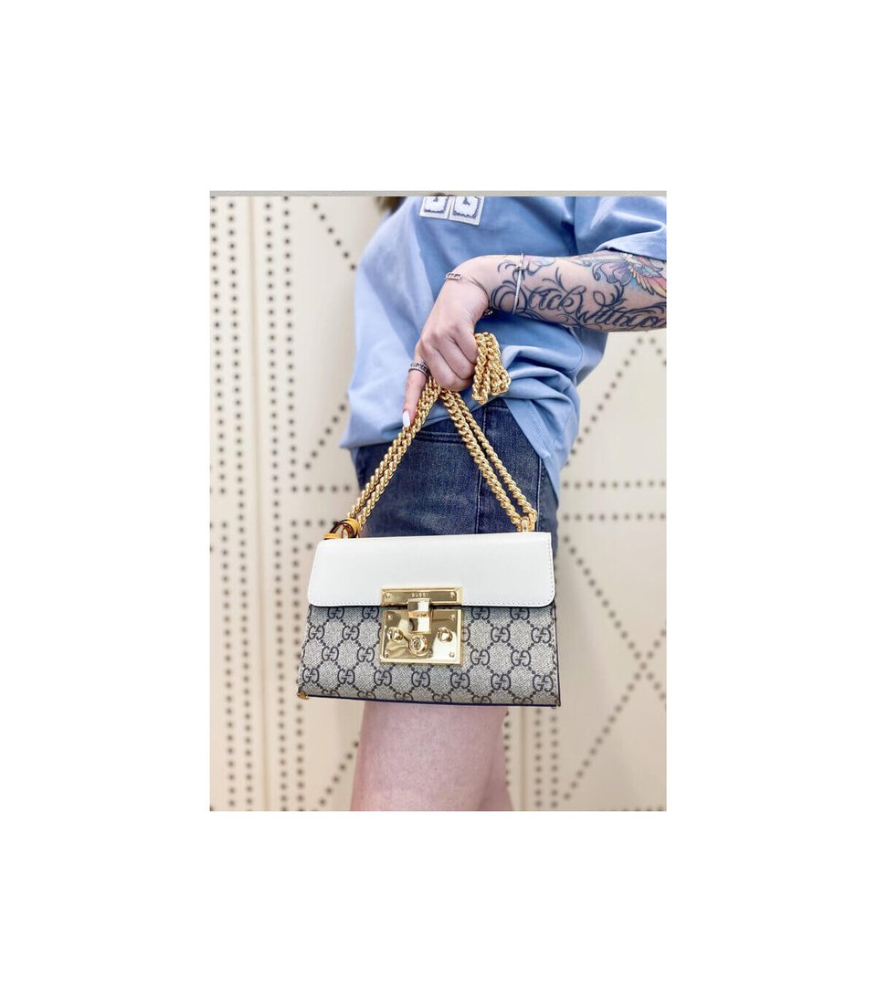 Gucci Padlock Small GG Shoulder Bag White view 6