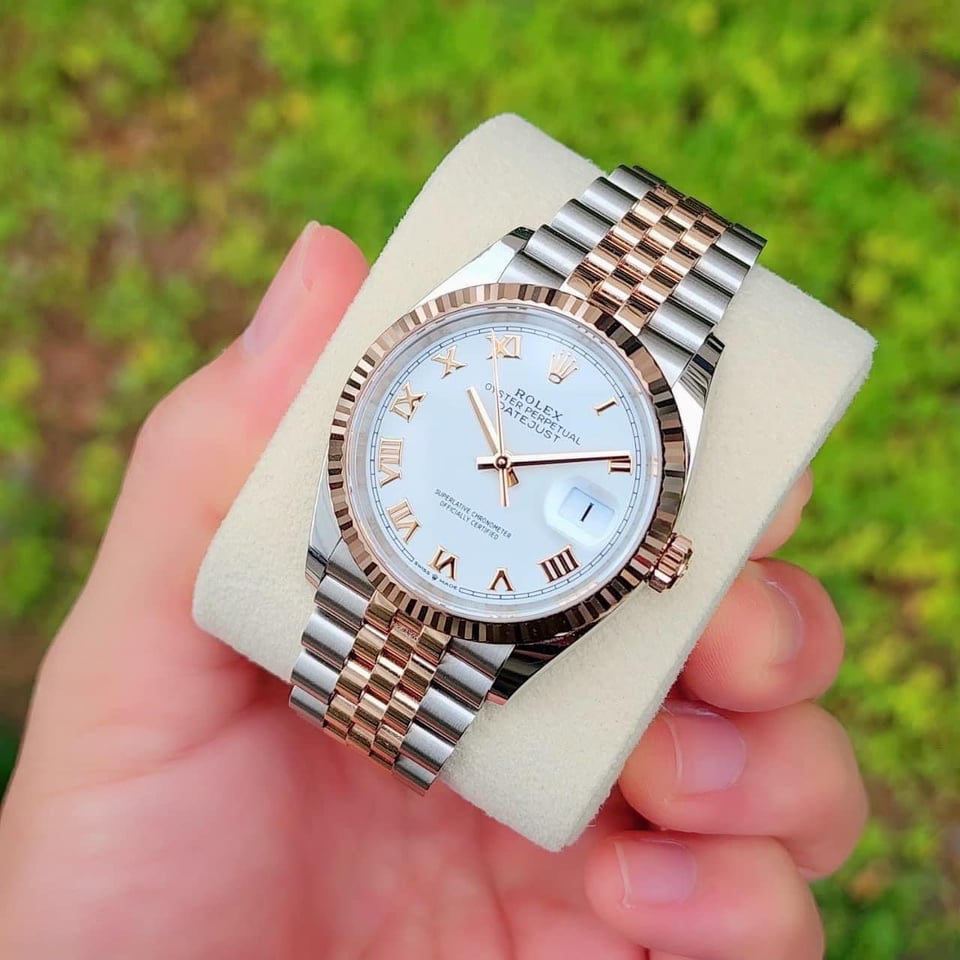[Superclone] Rolex Datejust 36mm White Dial Everose Jubilee 126231 view 4