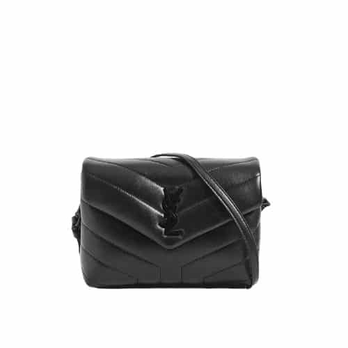 Saint Laurent Loulou Toy Strap Bag In Quilted Y Leather With Black Hardware view 2