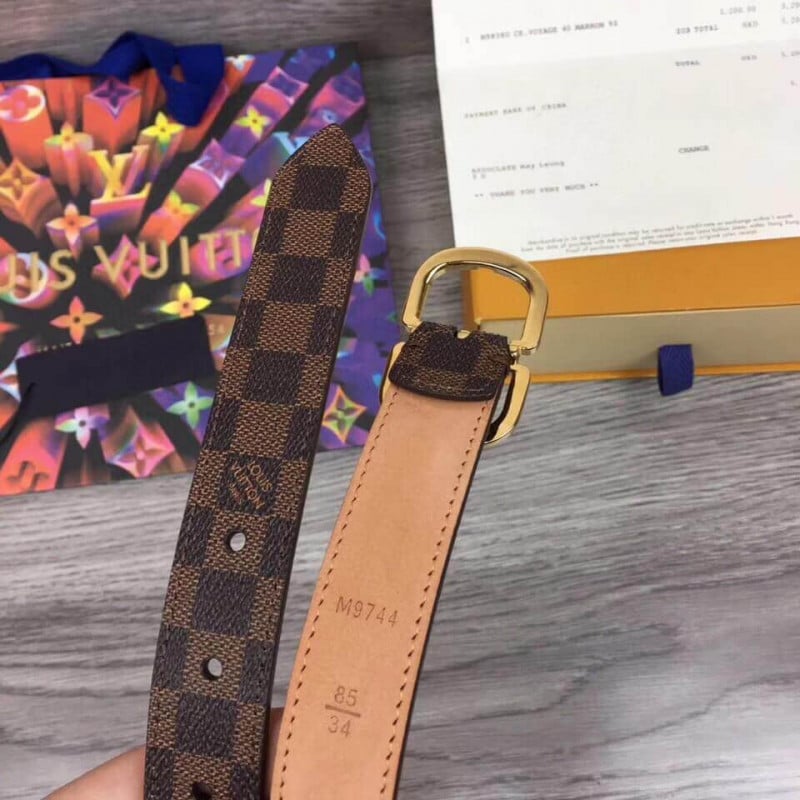 Louis Vuitton Damier Canvas Mini Belt 25mm M9744V view 7