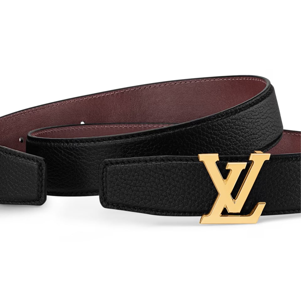 Lv Heritage 35mm Reversible Belt Black/Bordeaux M8205U view 3