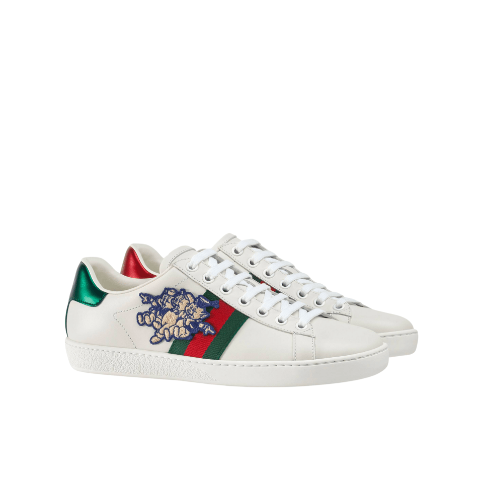 Gucci Women’S Ace Sneaker With Three Little Pig view 2