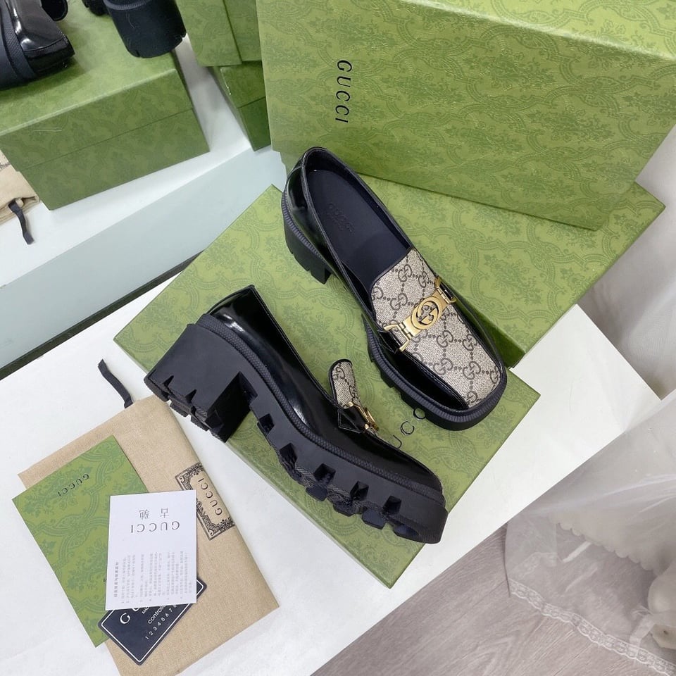 Gucci Ladies Interlocking Double G Loafers 670417 Dksm0 1063 view 10