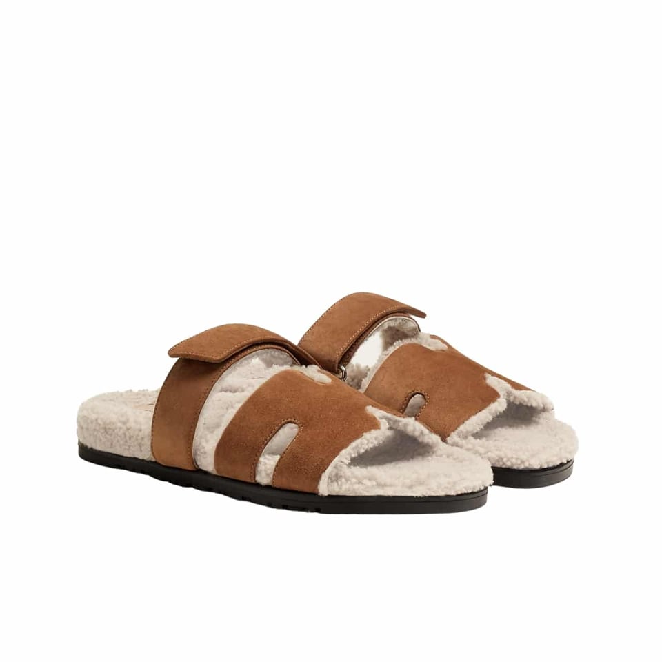 Hermes Chypre Sandal Smoky Brown And Ecru H222929Zhe5420