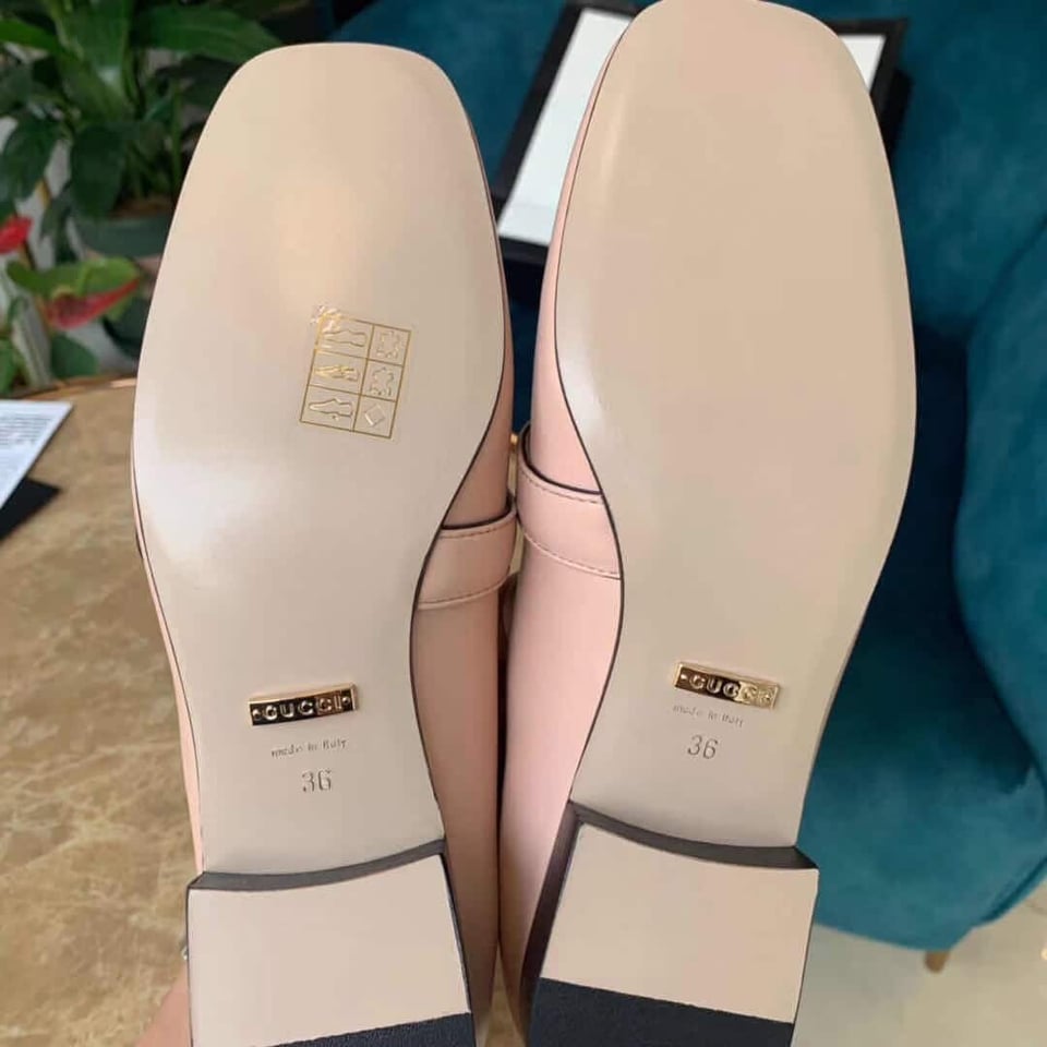Gucci Wmns Leather Loafers Moccasins Double G Pink 602496 C9D00 5909 view 5