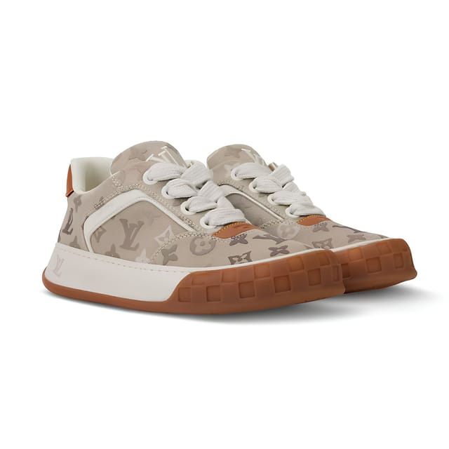 Louis Vuitton Tilted Sneakers Beige Monogram Surplus Canvas 1AK81L