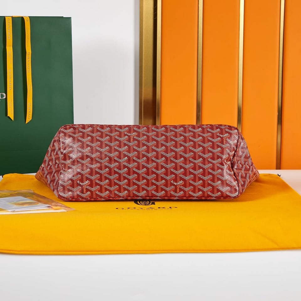 Goyard Saint Louis Pm 34Cm Dark Red Canvas Chevroches Calfskin view 8