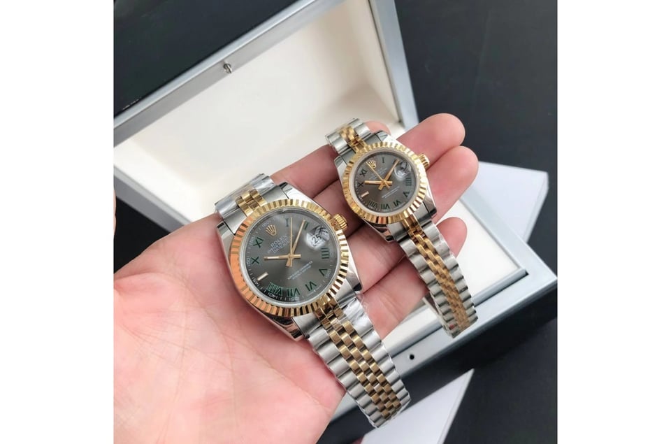 Rolex Datejust 36/28mm RG/SS Jub Grey/Rmn view 2