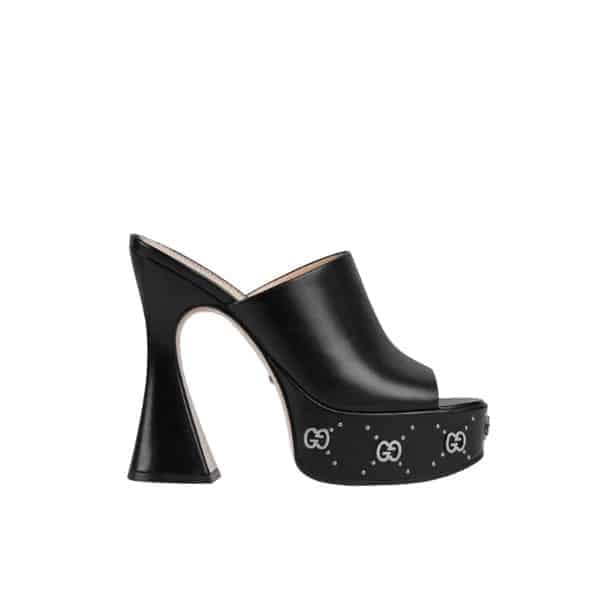 Gucci Women’S Platform Slide Sandal Black 740426 C9D00 1000