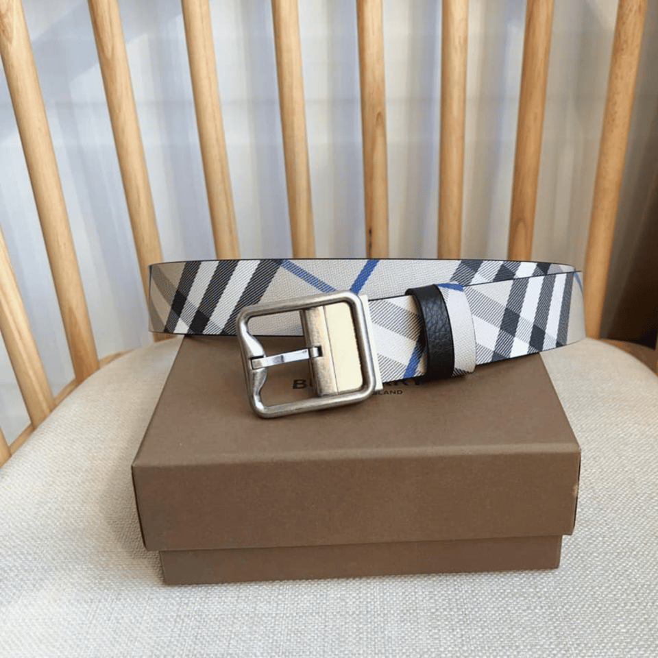 Burberry Classic Nova Check Leather 35mm Belt For Men view 3