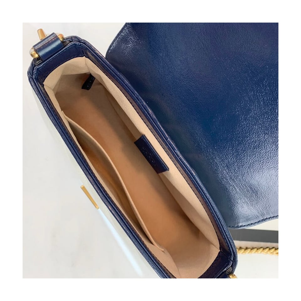 Gucci GG Marmont Mini Top Handle Bag White view 12