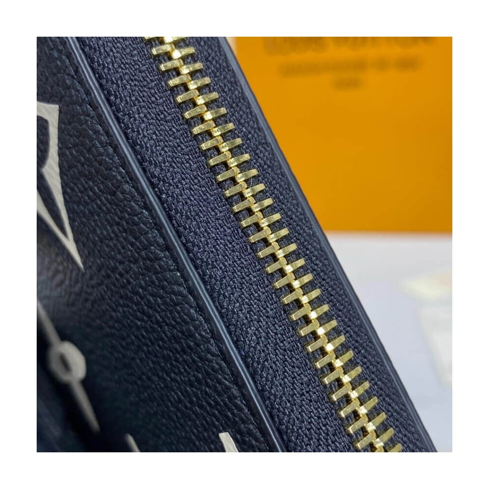 Louis Vuitton Bicolor Monogram Empreinte Leather Zippy Wallet Black / Beige view 7