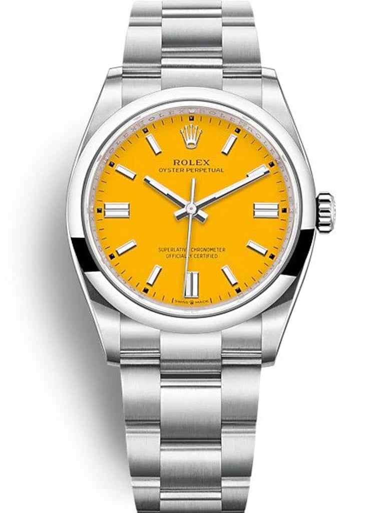 Rolex Oyster Perpetual Lady 36mm Yellow Dial 126000 view 2