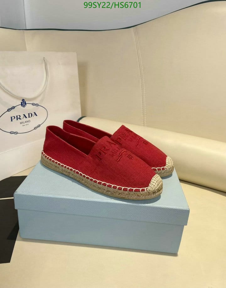 Prada Linen Espadrilles Red view 4