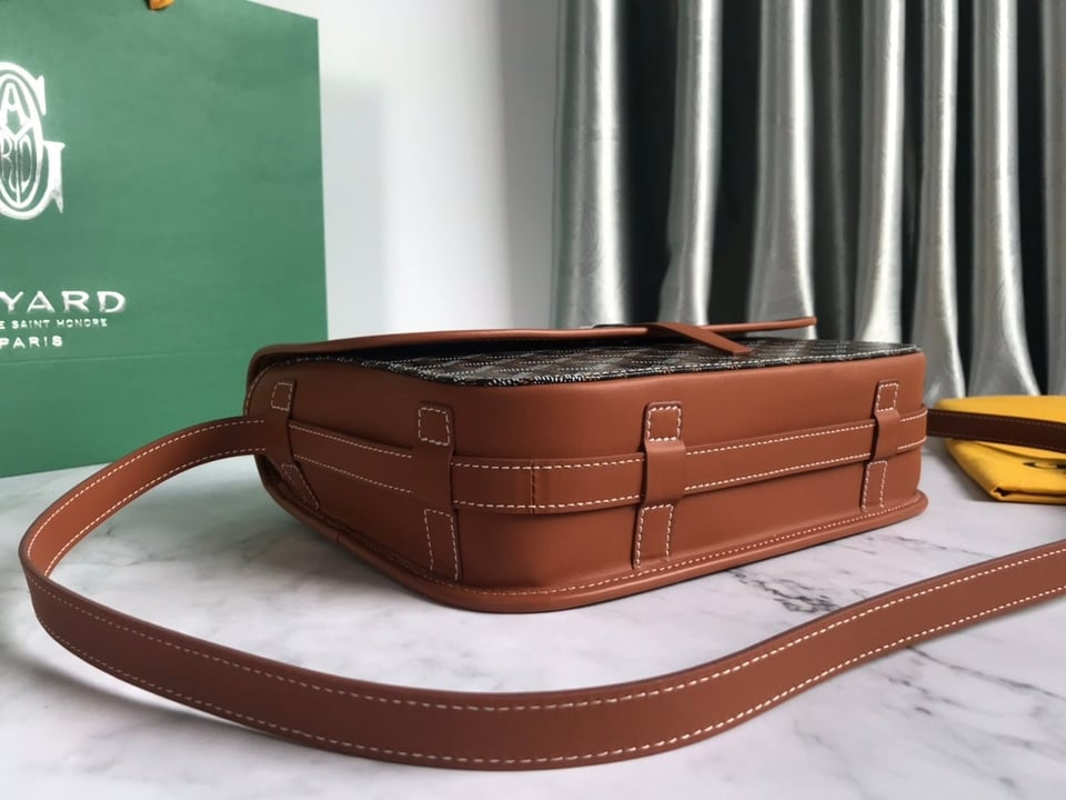 Goyard Belvedere Mm Bag 28Cm Black And Tan Canvas view 5