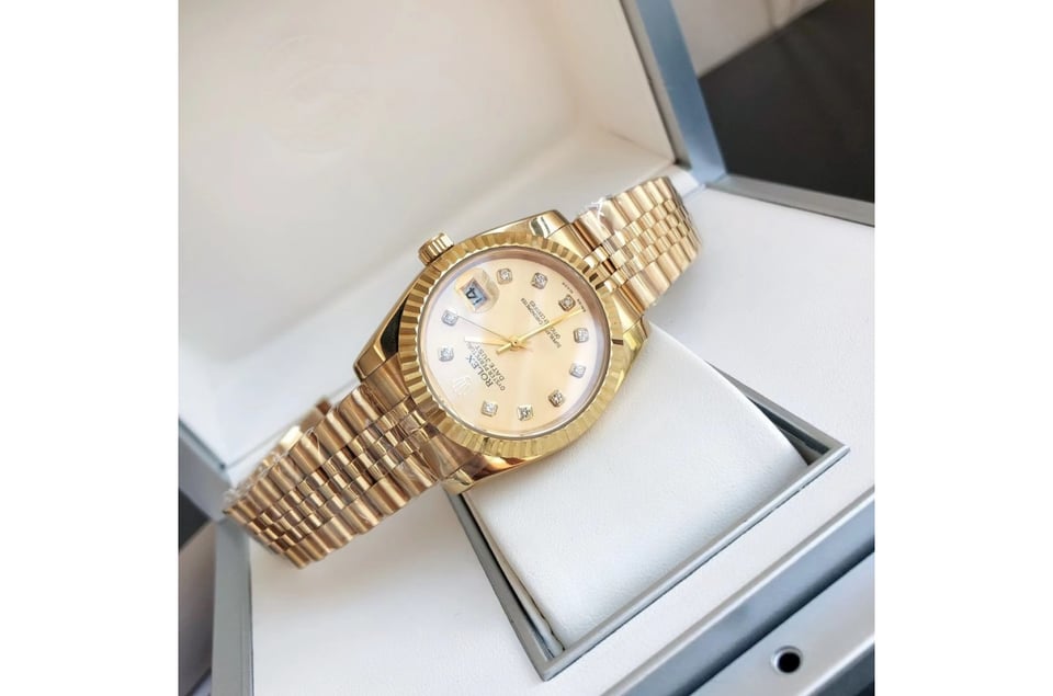 Rolex Datejust 36/28mm RG/RG Jub Gold/Dial view 6