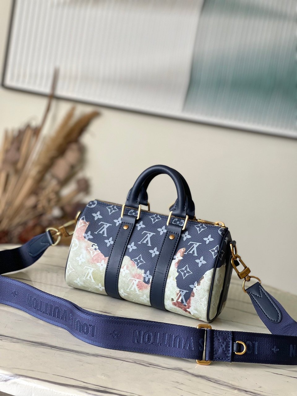 Louis Vuitton LV Keepall 25 Good Quality Blue 25cm M46804 view 4