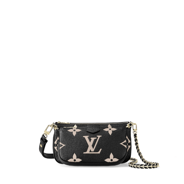 Louis Vuitton Multi Pochette Accessoires Black And Beige 18Cm M45777 view 2