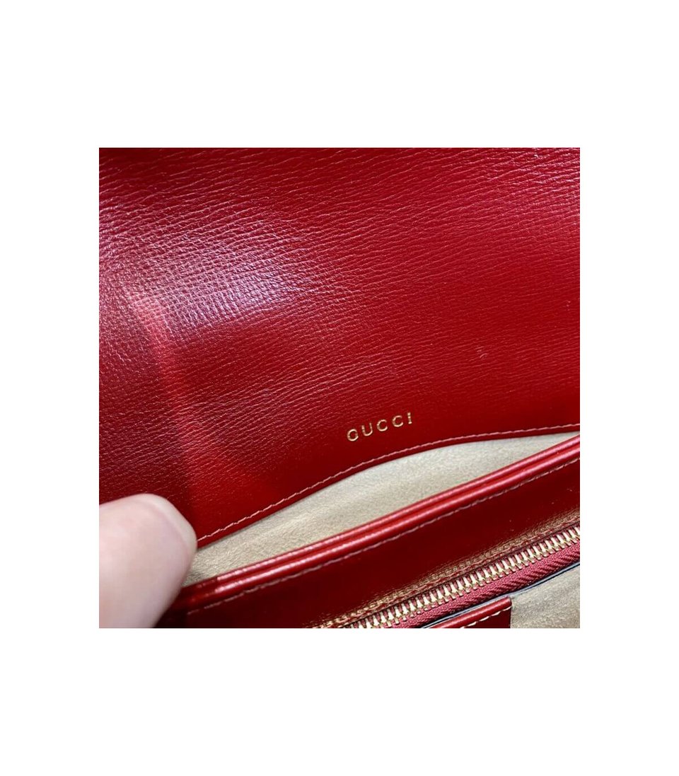 Gucci 1955 Horsebit Red GG Supreme Canvas Shoulder Bag 25cm view 15