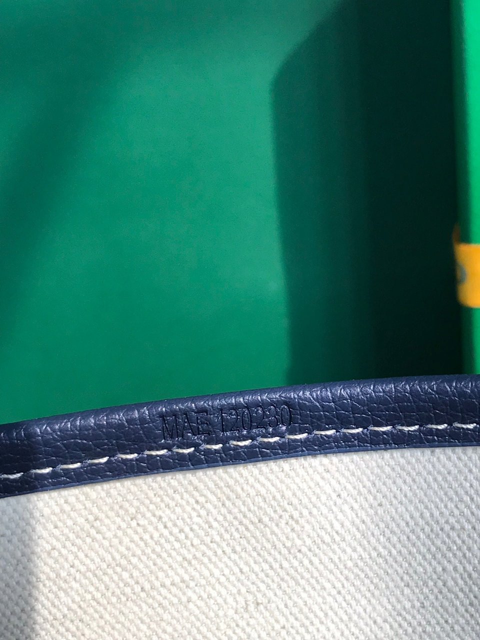 Goyard Small Belharra 24 Cm Navy Blue Goyardine Canvas And Lambskin view 3