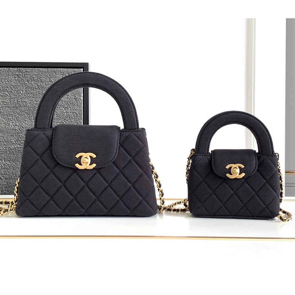 Chanel Jersey Quilted Mini Kelly Shopper Bag 13cm view 13