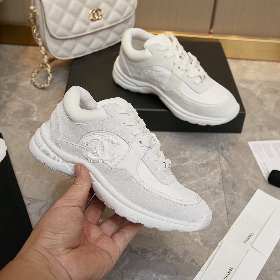 Chanel Cc Suede White G33745 Y52846 0G975 view 7