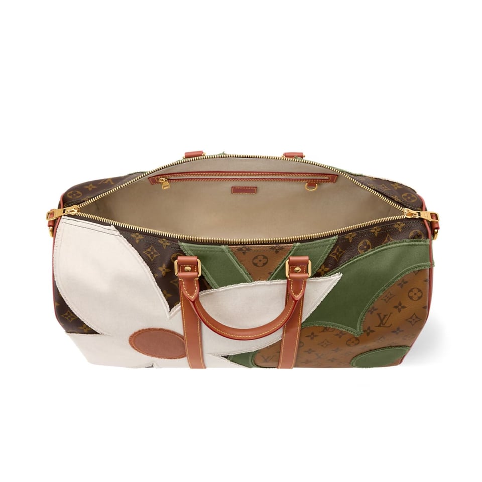 Louis Vuitton Keepall Bandoulière Bag 50cm/19.7in Monogram Khaki Canvas Material M29190 view 4