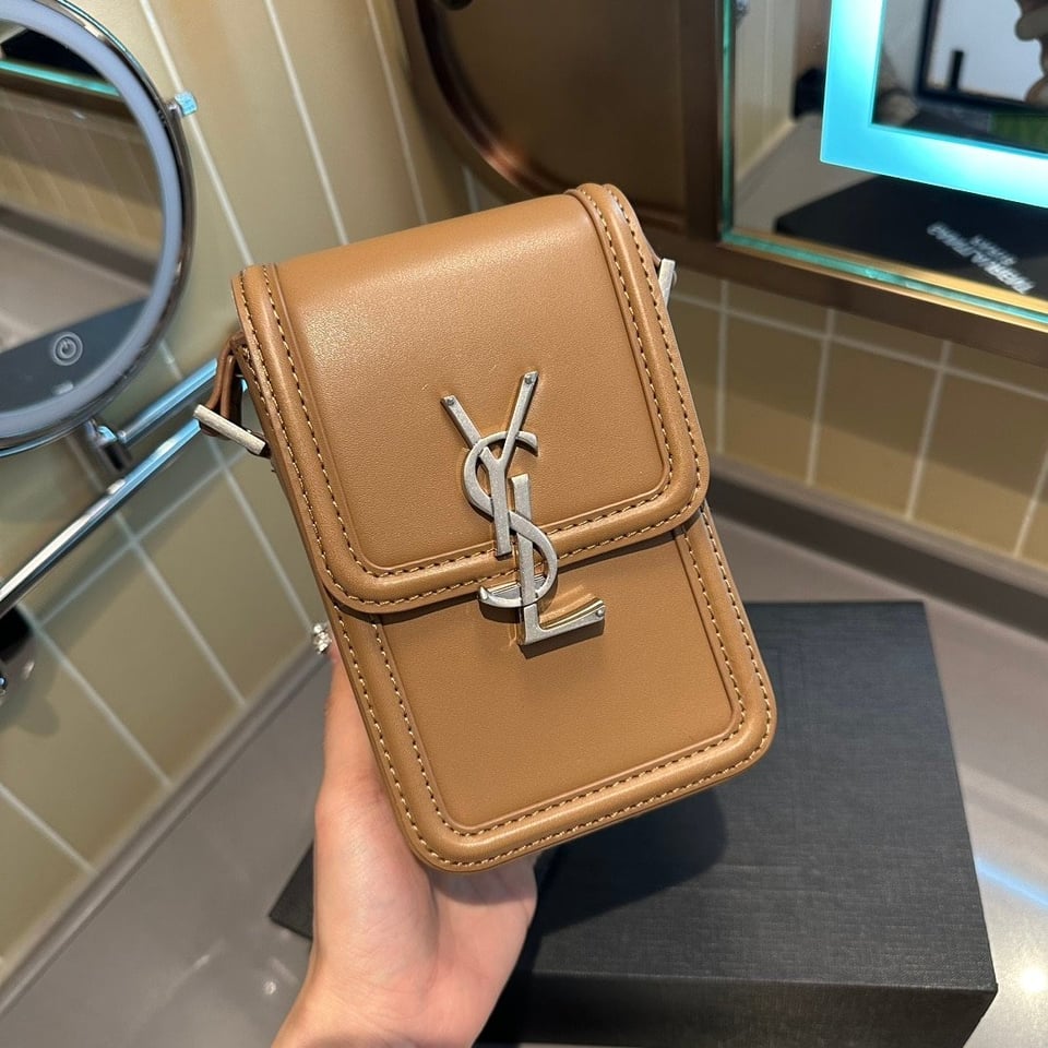 Saint Laurent Solferino Mini Bag In Smooth Leather Fox 11Cm view 4