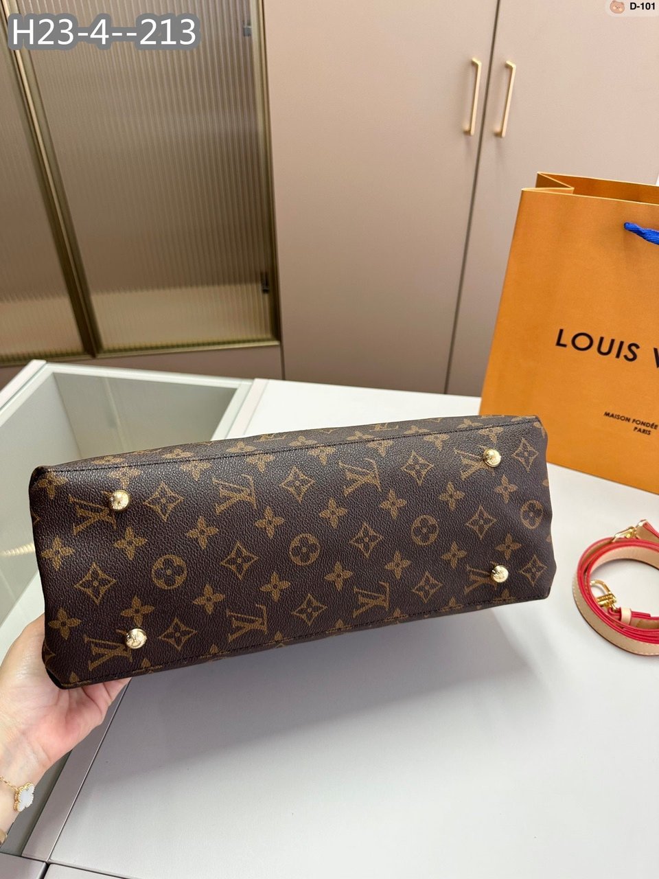 Louis Vuitton Flower Tote Bag 34Cm Brown With Line Beige M43551 view 7