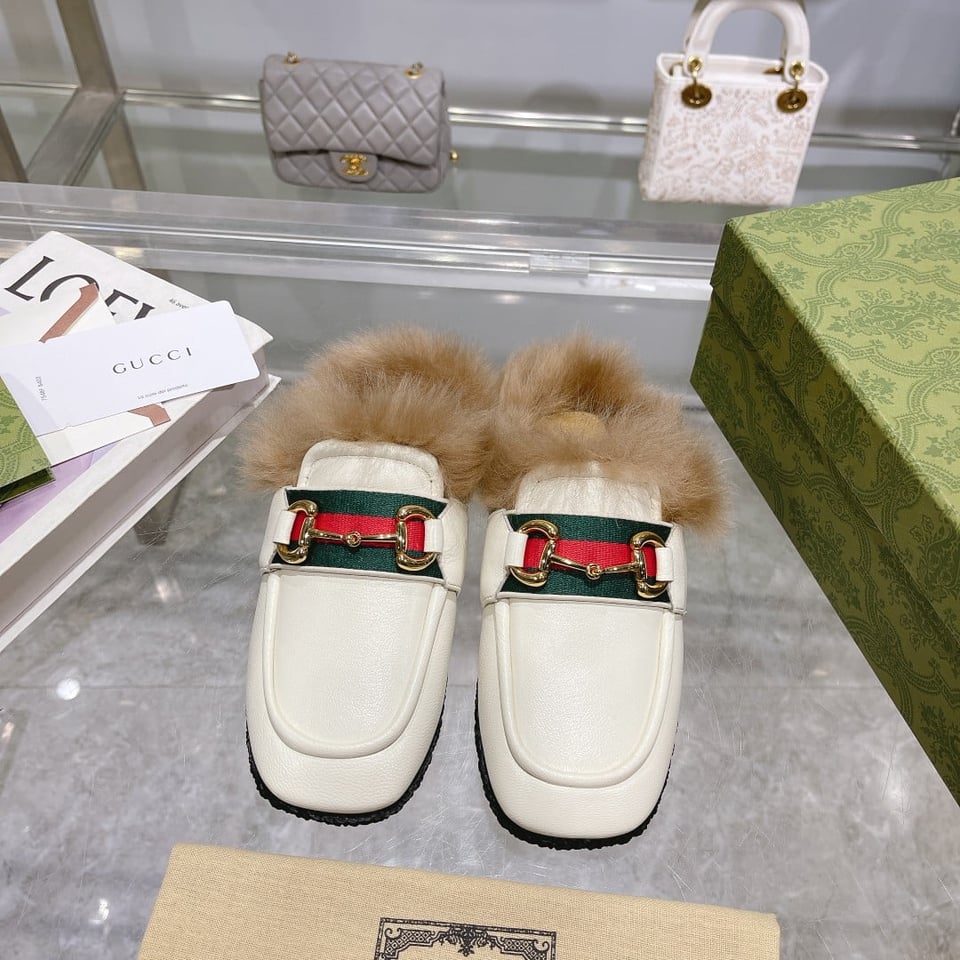 Gucci Men’S Slipper With Horsebit White view 6